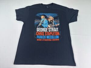 George Strait Chris Stapleton Parker McCollum 2025 Stadium Shows Shirt Large